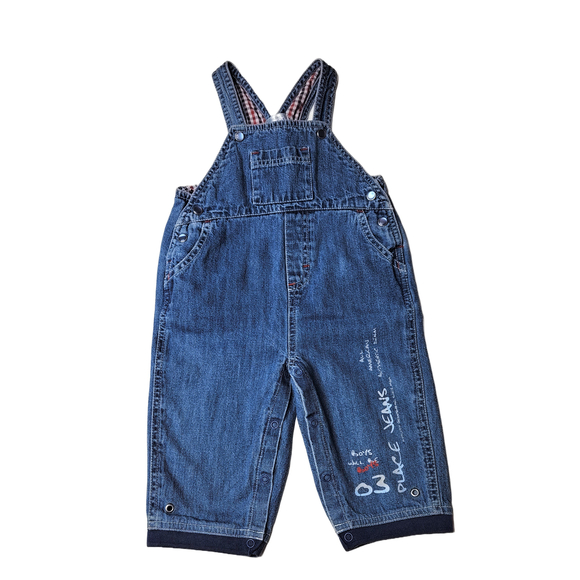 the Children's Place Other - Kid's Graffiti Overalls Denim 12 Months Children's Place Western Snaps Cotton